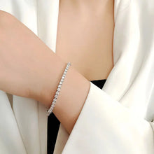 Load image into Gallery viewer, Milano MOISSANITE Square Tennis Silver Bracelet
