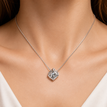 Load image into Gallery viewer, Parisian Box Zircon Pendant Silver Necklace
