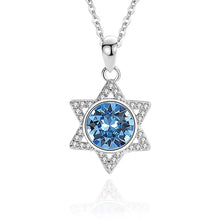 Load image into Gallery viewer, Vega Star Blue Zircon Silver Necklace
