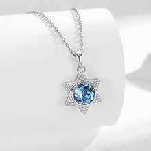 Load image into Gallery viewer, Vega Star Blue Zircon Silver Necklace
