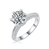 ParisianLusterAllureMoissaniteEternitySilverRing