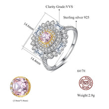 Load image into Gallery viewer, Pink Ruby Gemstone Zircon Silver Ring
