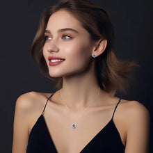 Load image into Gallery viewer, Princess Diana Swarovski Crystal Stud Silver Earrings
