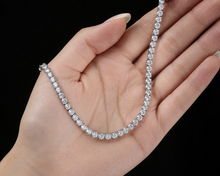 Load image into Gallery viewer, St. Vince Solitaire White Zircon Silver Choker Necklace
