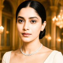 Load image into Gallery viewer, St. Vince Solitaire White Zircon Silver Choker Necklace
