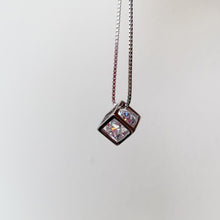 Load and play video in Gallery viewer, Parisian Box Zircon Pendant Silver Necklace
