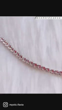 Load and play video in Gallery viewer, St. Vince Solitaire White Zircon Silver Choker Necklace
