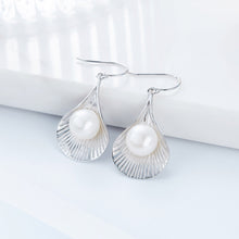 Load image into Gallery viewer, Bali Natural Pearl Dangling Silver Earrings
