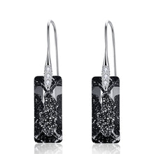 Load image into Gallery viewer, Milano Large Swarovski Crystal Silver Earrings
