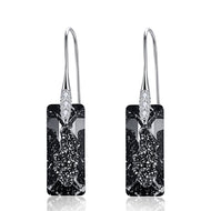 Milano Large Swarovski Crystal Silver Earrings