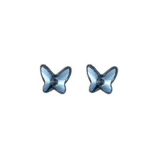 Load image into Gallery viewer, Milano Blue Butterfly Swarovski Silver Earrings
