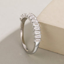Load image into Gallery viewer, Berlin Rectangular Zircon Preset Silver Ring
