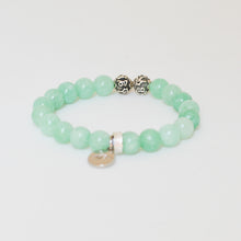 Load image into Gallery viewer, Natural Jade Stone Silver Bead Bracelet (8 MM)
