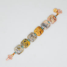 Load image into Gallery viewer, Lace Agate Natural Stone Square Bead Bracelet
