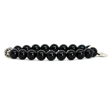 Load image into Gallery viewer, Tourmaline Stone Silver Bead Bracelet (8 MM)
