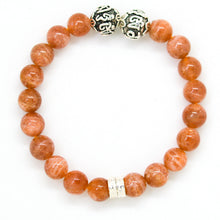 Load image into Gallery viewer, Sunstone Super Silver Bead Bracelet (12 MM)
