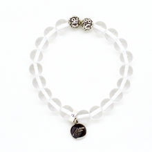 Load image into Gallery viewer, Clear Quartz Stone Silver Bead Bracelet(8 MM)
