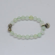 Load image into Gallery viewer, Green Opal Stone Silver Bead Bracelet (8 MM)
