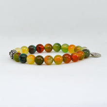 Load image into Gallery viewer, Grape Agate Stone Silver Bead Bracelet (8 MM)
