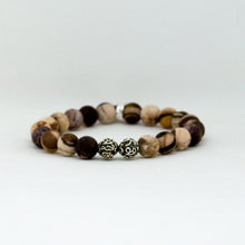 Load image into Gallery viewer, AUSTRALIAN ZEBRA STONE SILVER BRACELET
