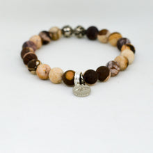 Load image into Gallery viewer, AUSTRALIAN ZEBRA STONE SILVER BRACELET
