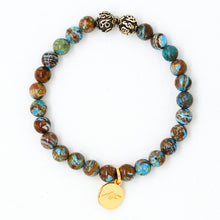 Load image into Gallery viewer, Multi Shade Jasper Stone Silver Bead Bracelet (8 MM)
