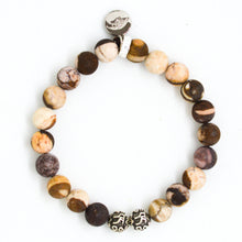 Load image into Gallery viewer, AUSTRALIAN ZEBRA STONE SILVER BRACELET
