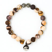 Load image into Gallery viewer, AUSTRALIAN ZEBRA STONE SILVER BRACELET

