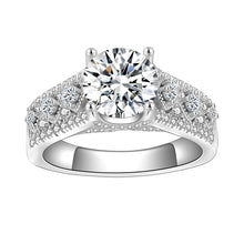 Load image into Gallery viewer, Dazzle Eternity Solitaire (2 ct)  Zircon Silver Ring
