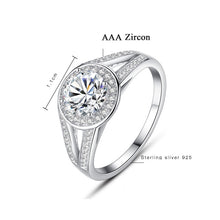 Load image into Gallery viewer, Sau Paulo Solitaire Band Zircon Silver Ring

