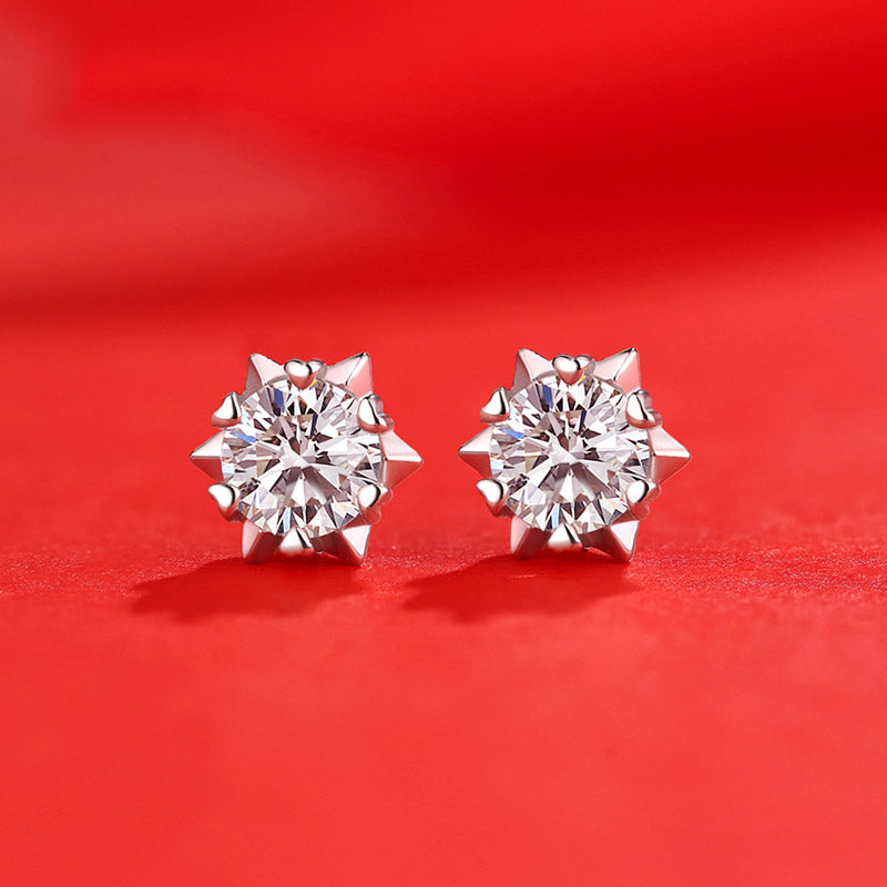 Milano Solitaire MOISSANITE Queens Earrings