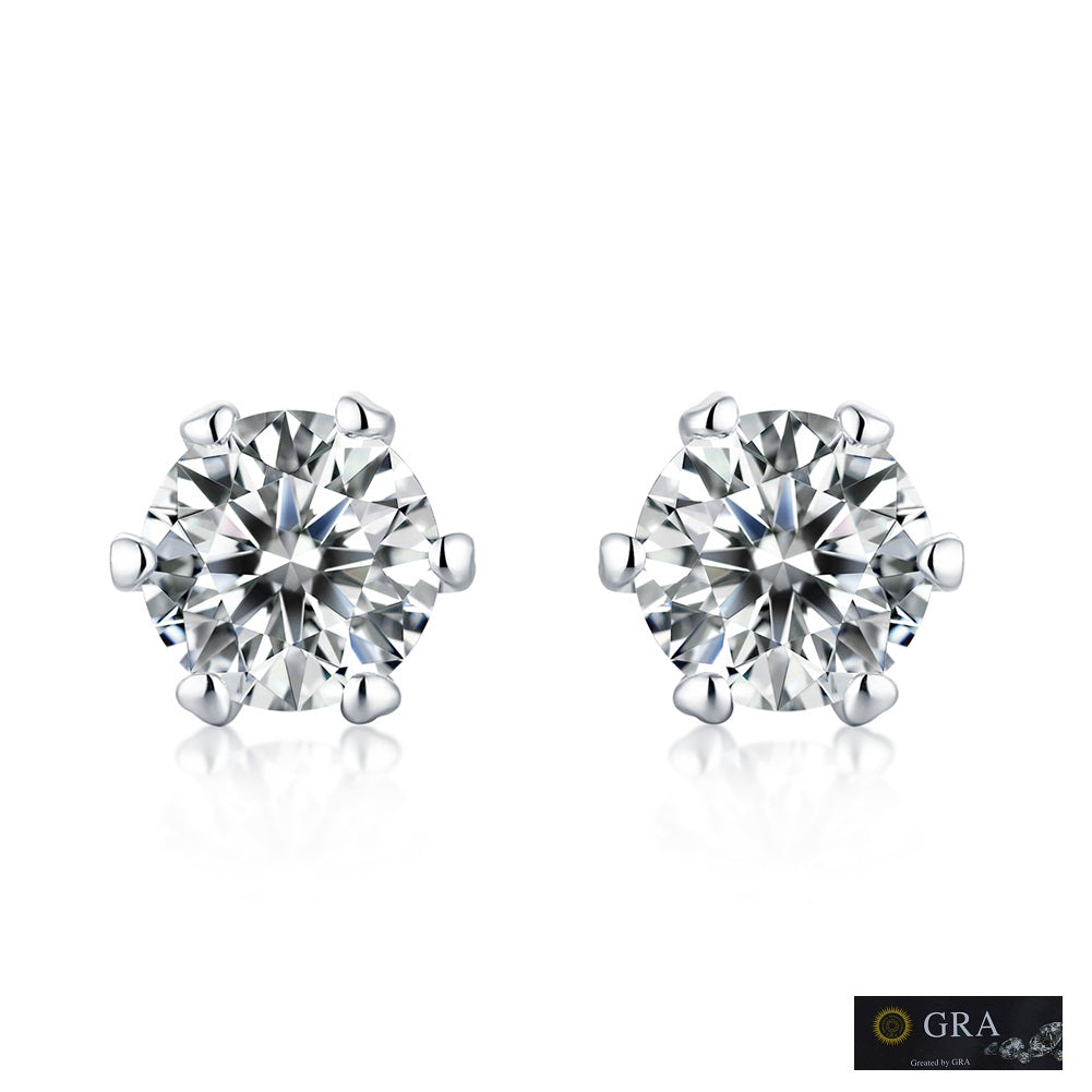 Monaco Solitaire MOISSANITE Queens Earrings