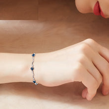 Load image into Gallery viewer, Ocean of Heart Swarovski Crystal Silver Bracelet
