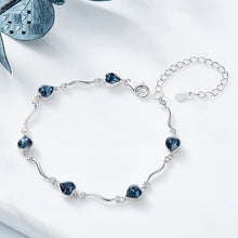 Load image into Gallery viewer, Ocean of Heart Swarovski Crystal Silver Bracelet
