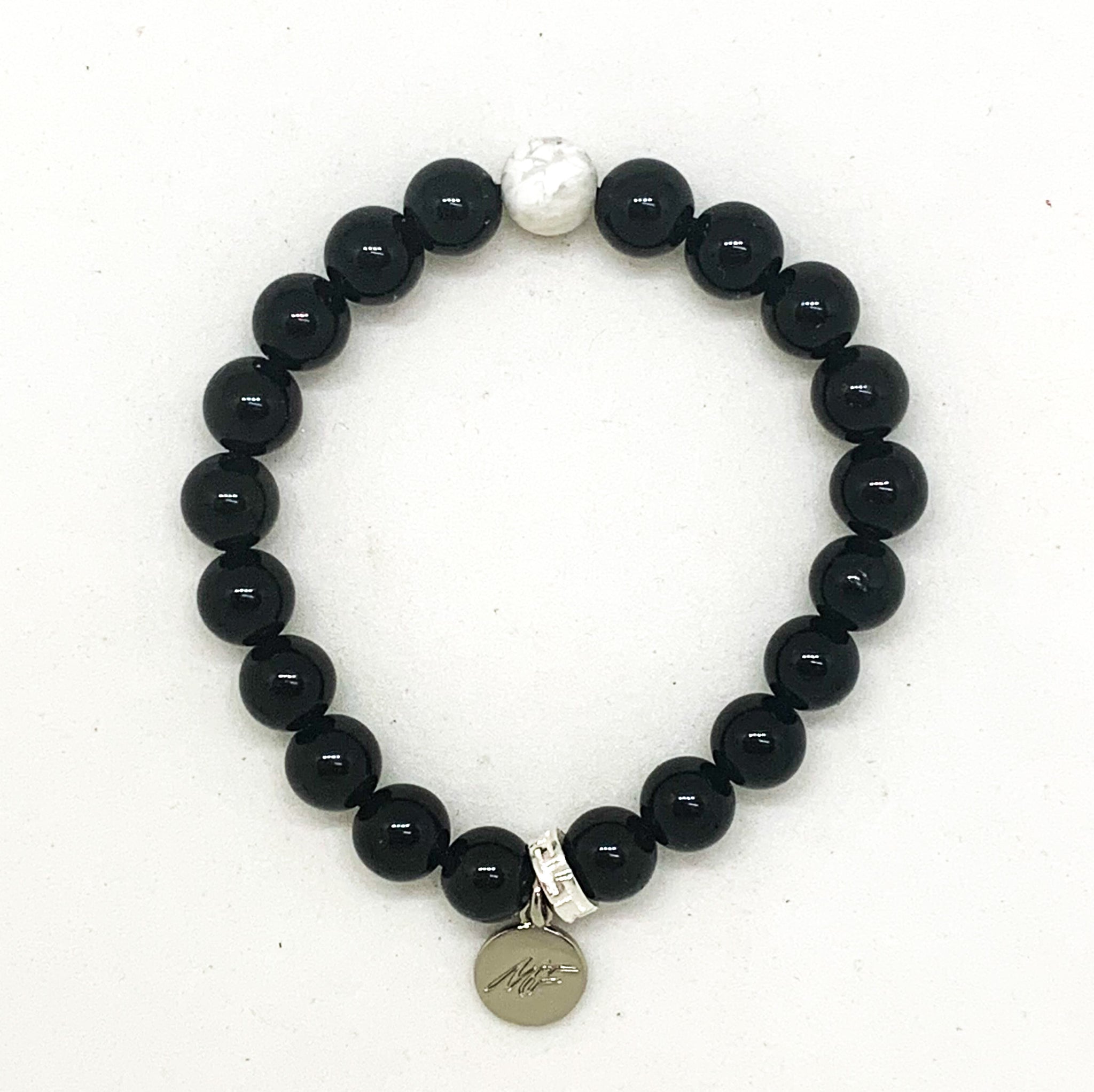 Bracelet with on sale black stone