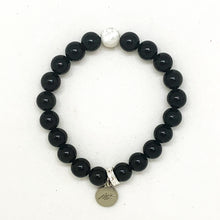 Load image into Gallery viewer, Black Obsidian &amp; White Howlite Couple Bracelet

