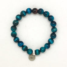 Load image into Gallery viewer, Red &amp; Blue Tiger Eye Couple Bracelet (8 MM)
