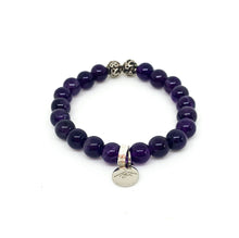 Load image into Gallery viewer, Amethyst silver bracelet 
