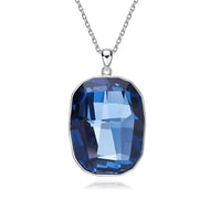 Luxurious Large Swarovski Crystal Silver Necklace