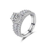 Luxurious Lisbon Solitaire Zircon Silver Ring