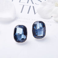 Luxurious Large Swarovski Crystal Silver Earrings
