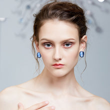 Load image into Gallery viewer, Luxurious Large Swarovski Crystal Silver Earrings
