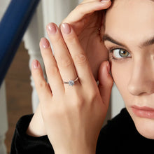 Load image into Gallery viewer, Milano Classical MOISSANITE Solitaire Silver Ring
