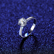 Load image into Gallery viewer, Milano Classical MOISSANITE Solitaire Silver Ring

