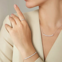 Load image into Gallery viewer, Milano Solitaire Band MOISSANITE Silver Ring
