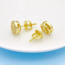 Load image into Gallery viewer, 18 K Gold Barcelona Iced MOISSANITE  Silver Earrings
