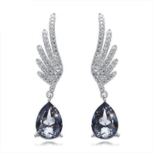 Load image into Gallery viewer, Navy_angel_Siver_Swarovski-Earring_1
