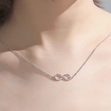 Load image into Gallery viewer, Elegant Infinity Pendant Adjustable Silver Necklace
