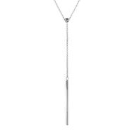 Trendy Tassel Pendant Large Silver Necklace