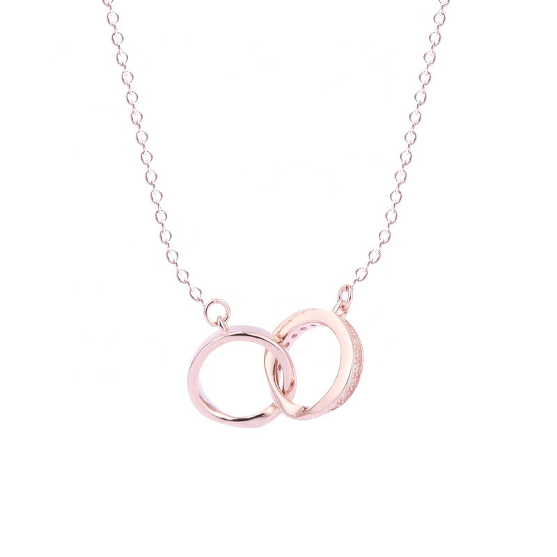 Buy Entangled Circles Sterling Silver Chain Necklace by Mannash™ Jewellery